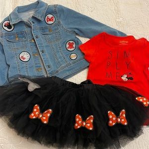 EUC Tutu Couture 3T Minnie 3pc set
